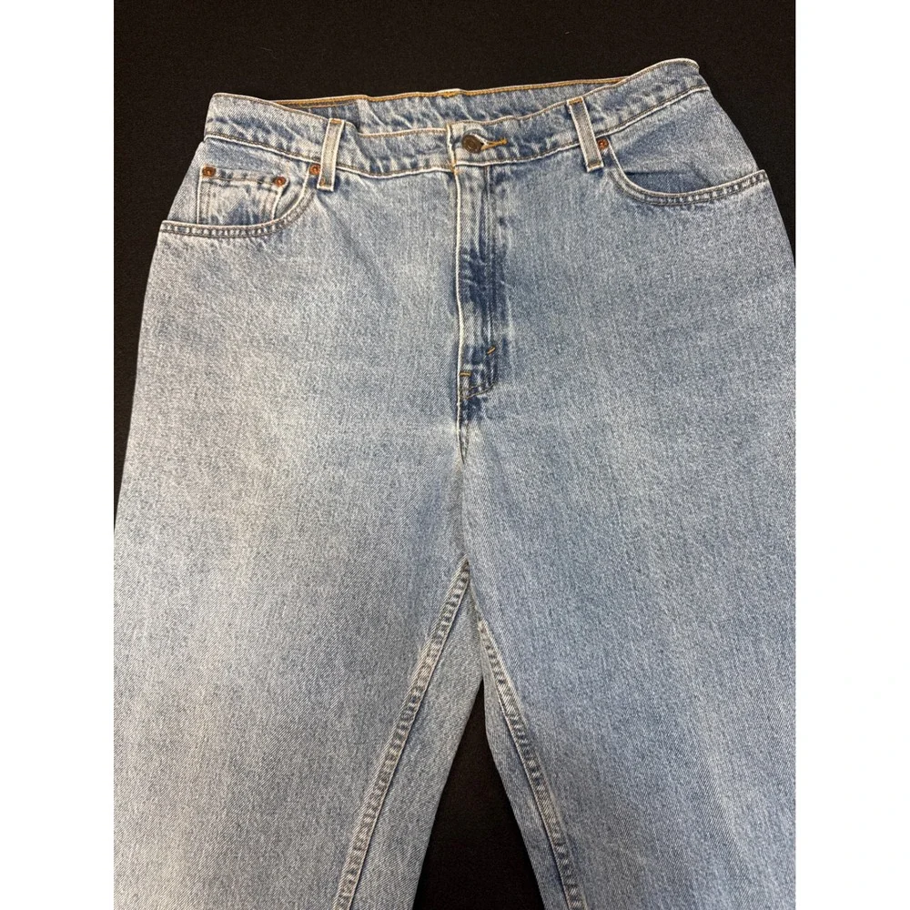 Levis 550 Relaxed Fit Tapered Leg Jeans Light Wash Denim Vintage Mens 31x31
